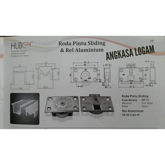 Rel Pintu Lemari Sliding