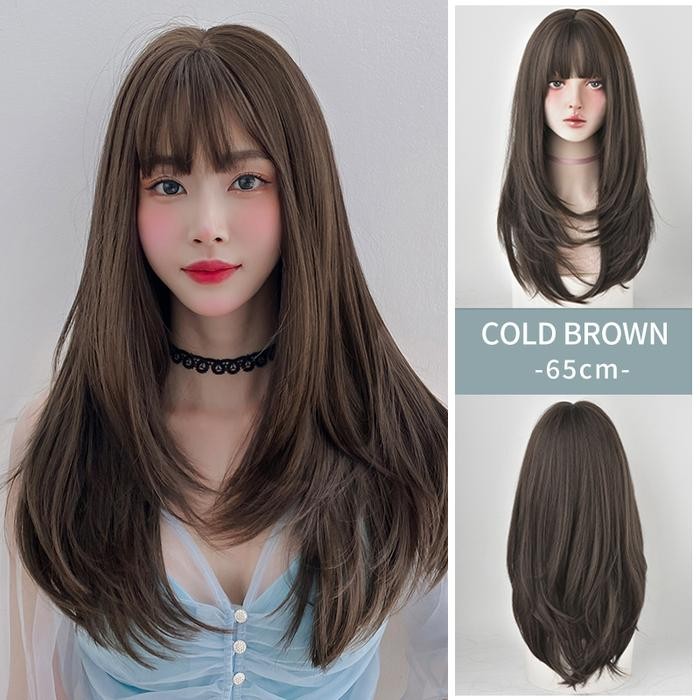 Wig Wanita Full wig rambut wanita Kepala Rambut Wanita Korea wig rambut wanita full wig korea rambut