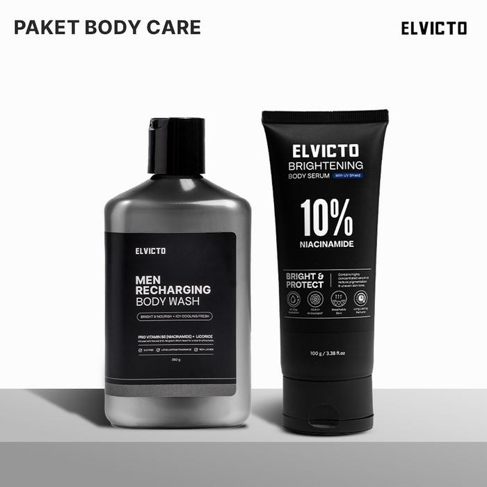 Pilihan- Elvicto Paket Body Care Pria Get 2Pcs Body Serum & Body Wash