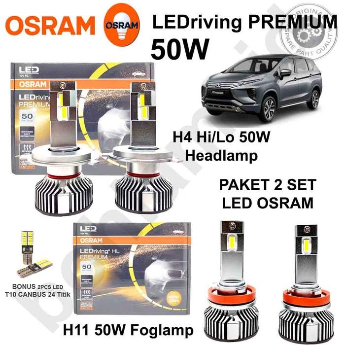 Lampu LED Xpander Osram Premium 50W 2Set Headlamp H4 + Foglamp H11 50W