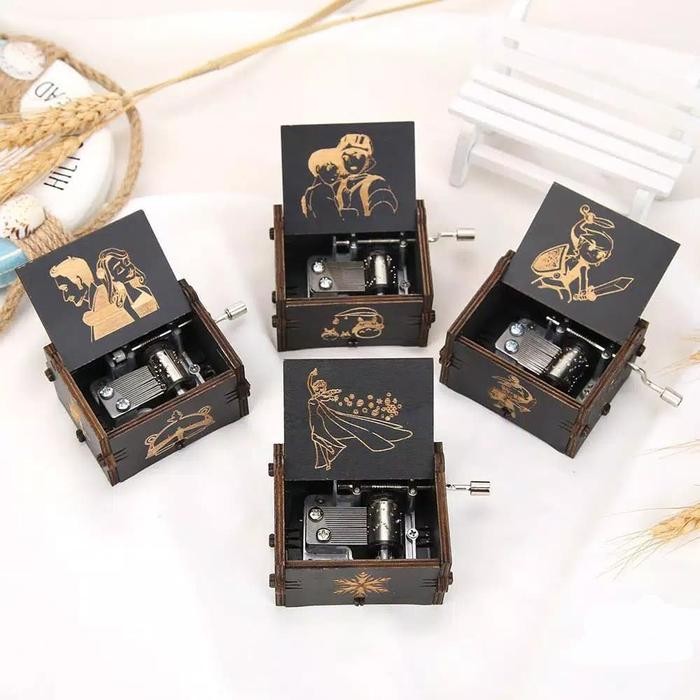 Kotak Musik Zelda Wooden Music Box Vintage Kado Mainan Unik