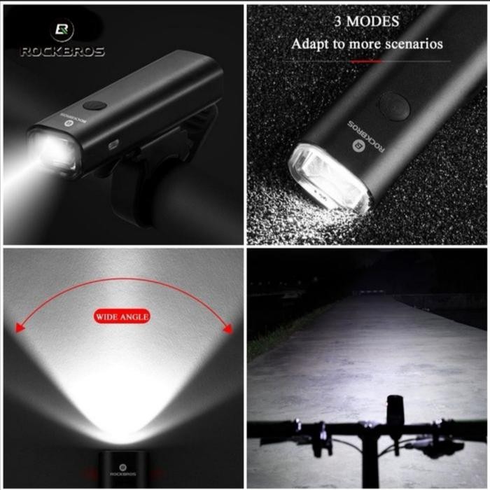 Lampu Depan Sepeda Rockbros Original Sepeda Lipat Mtb Roadbike
