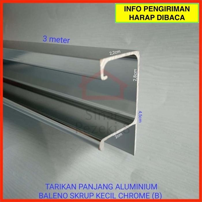 Tarikan Panjang Aluminium Profil Edging Lemari Lis Frame Handle Gp 30