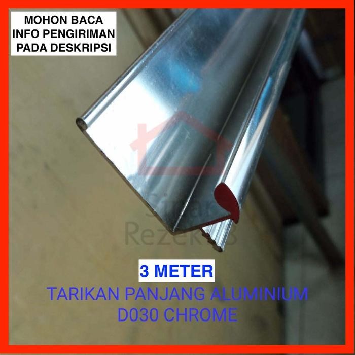 Tarikan Aluminium D030 Mirror Profil Lis Frame Handle Alumunium Edging