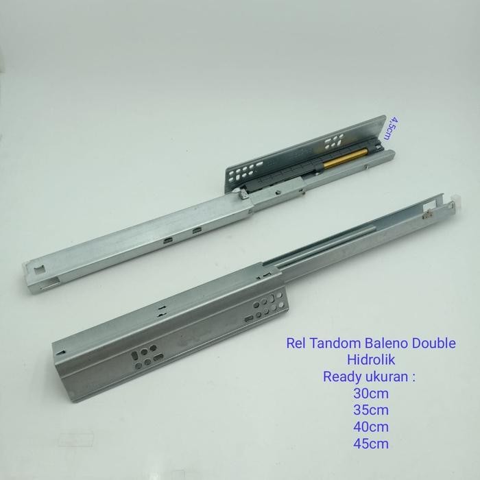 Rel Laci Tandem 30 Cm Double Slow Motion Hidrolik Soft Close