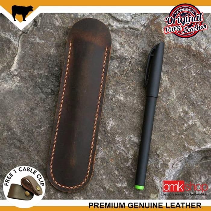 

Sarung Tempat Pensil Pulpen Dari Kulit Asli Jenis Crazy Horse Handmade