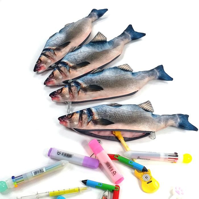 

Tempat Pensil Ikan Kakap Putih Pencil Case Back To School Tema Laut Stationery