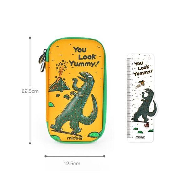 

Mideer Pencil Case Tyrannosaurus Rex / Tempat Pencil T-Rek Kuning Pena Penghapus