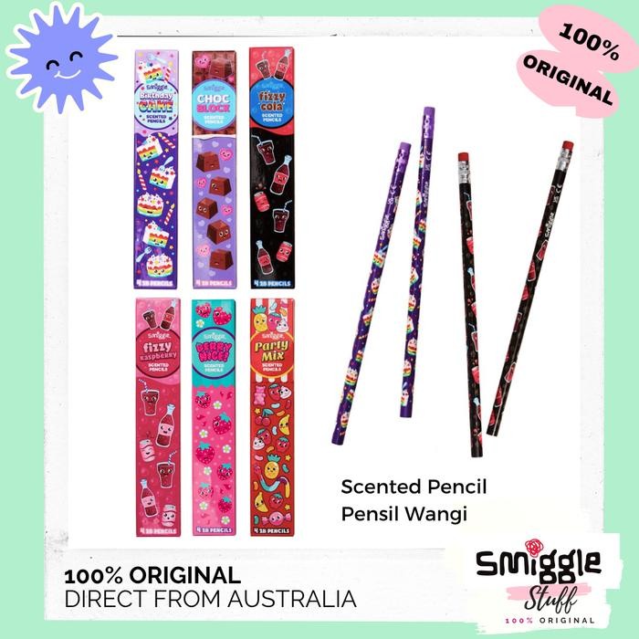 

Original Smiggle Scented Pencil Pack - Pensil Wangi Unik 2B Hb