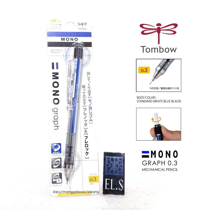 

Tombow Mono Graph 0.3 / Pensil Mekanik 0.3 -Standard Body