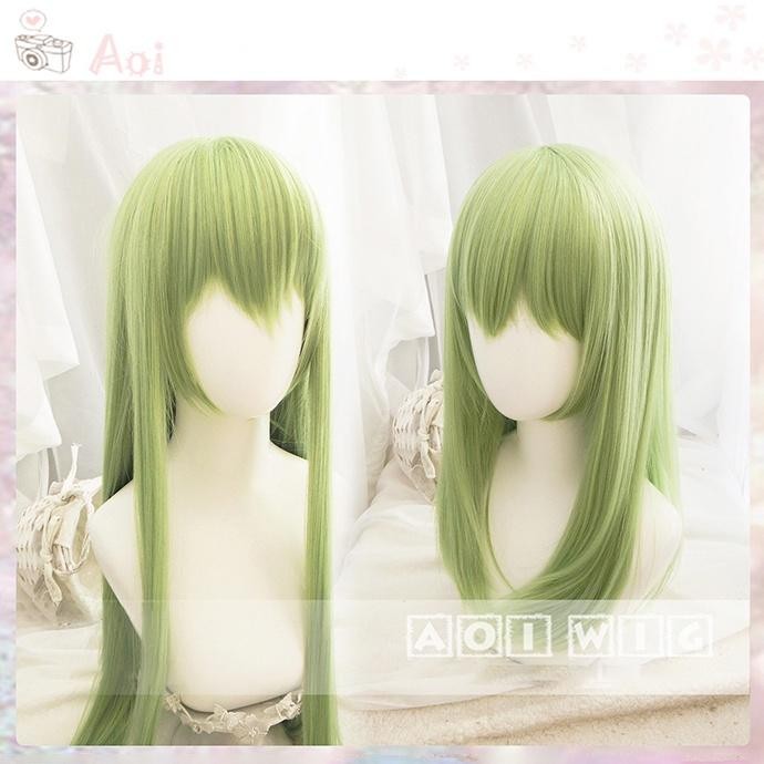 AOI FGO Fate Grand Order Enkidu Cosplay Wig 90cm Long Straight Green