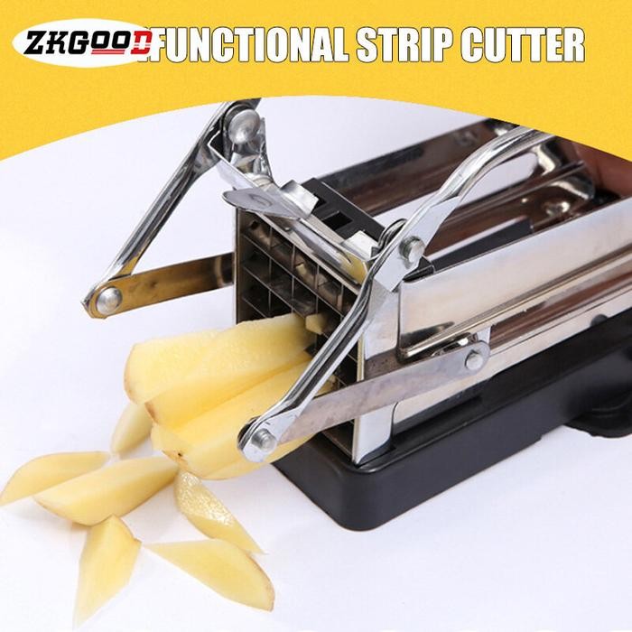 Zkgood Pemotong Kentang Goreng Besi Anti Karat, Pemotong Kentang Untuk