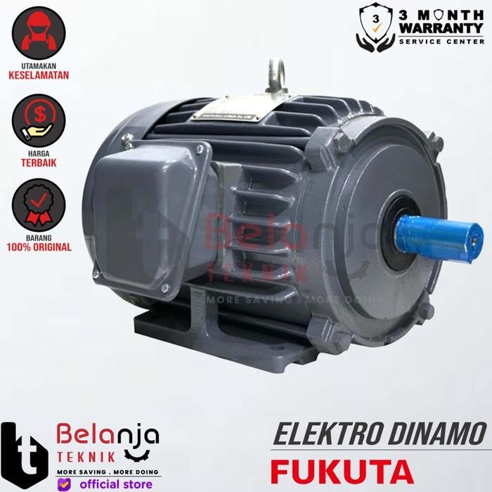 Mesin Dinamo - Electro Motor Fukuta 5 HP 3 Phase 4 Pole
