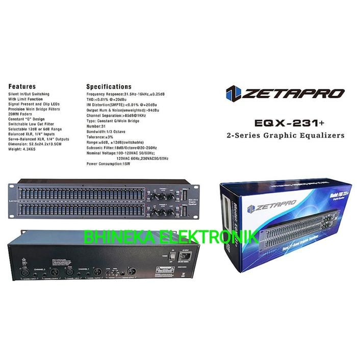 equalizer zetapro EQX231 original eqx 231