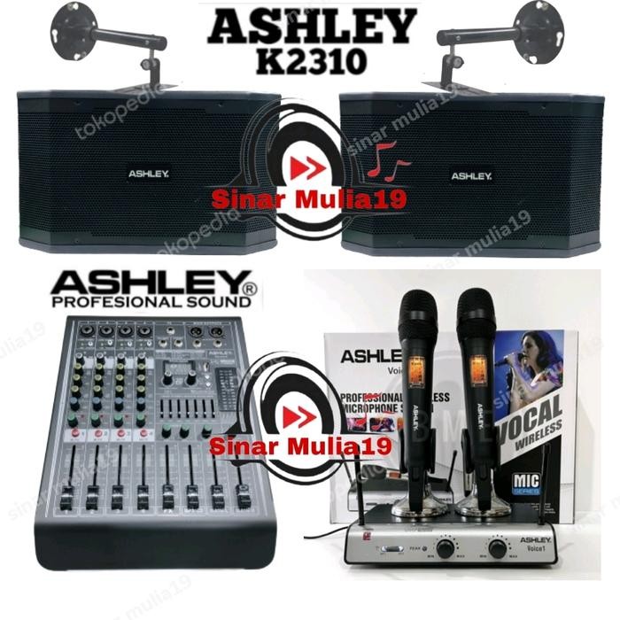 Paket Karaoke ASHLEY K2310 ASHLEY STUDIO4 ASHLEY VOICE1 Komplit ASHLEY