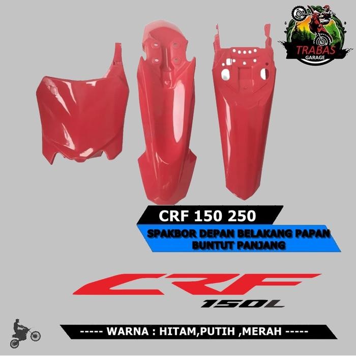 Spakbor Set Depan Belakang Papan Nomor Crf 150 250 Nomer Start Star Honda Motor Cross Trail