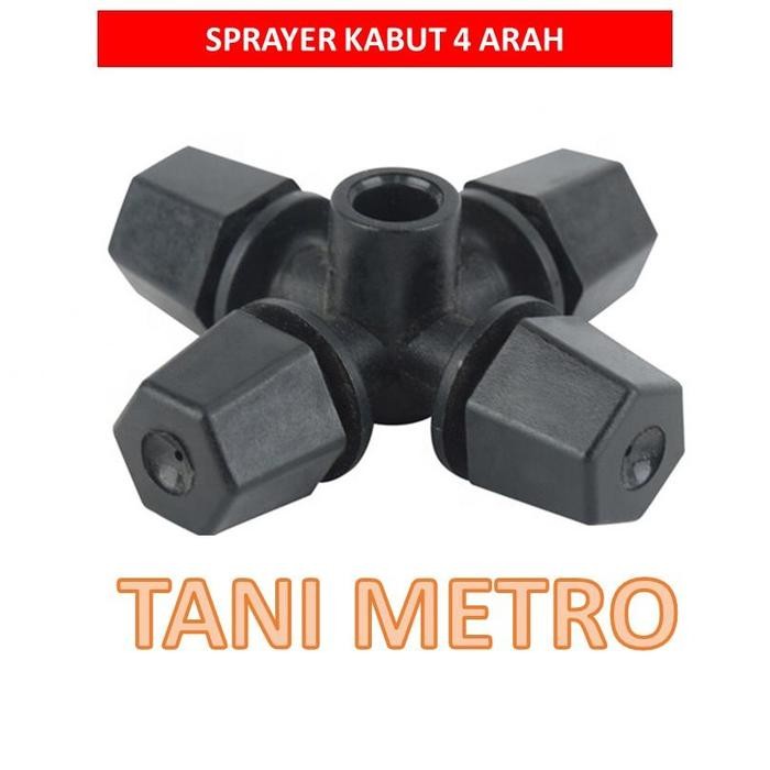 PREMIUM SPRINKLER SPRAYER 4 WAY HEAD MIST NOZZLE MISTING FOGGER - KABUT SPRAY