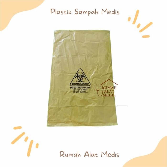 PLASTIK SAMPAH MEDIS PLASTIK SAMPAH KUNING 60 X 100CM ISI 20 LEMBAR