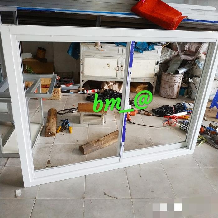 PREMIUM jendela aluminium 70x120 sliding geser murah promo