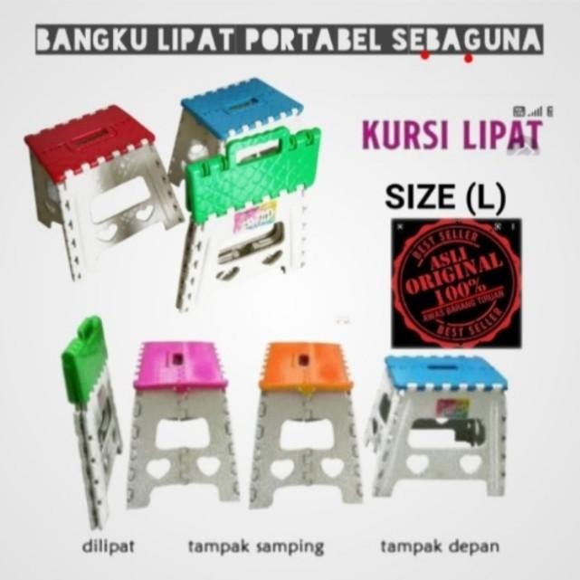 PREMIUM Kursi Lipat Plastik kursi plastik lipat portable size L KURSI MANCING BANGKU SHOLAT