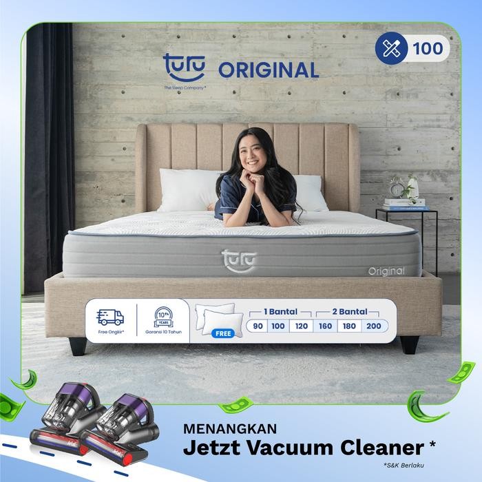 PREMIUM Kasur Pocket Spring Bed TURU ORIGINAL uk. 100x200 (Super Single)