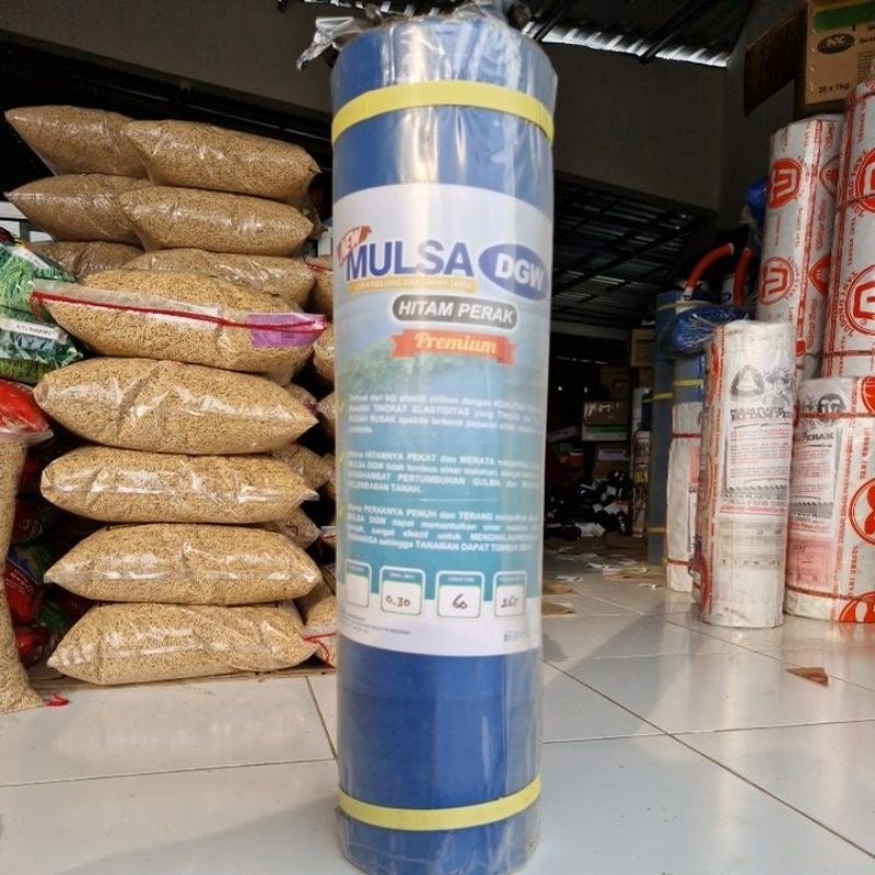 Plastik Mulsa Hitam Perak DGW Premium Lebar 120 CM Kecil Panjang 265 M -+ 9 KG