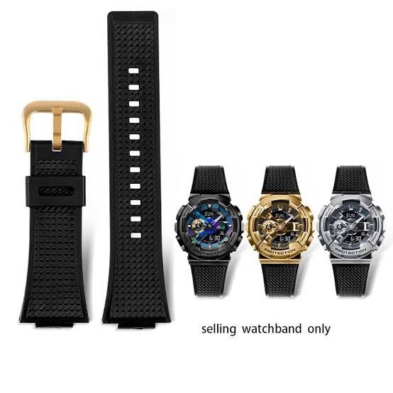 Strap rubber tali karet jam tangan & Buckle GS GM 110 / GA 900 & Bezel