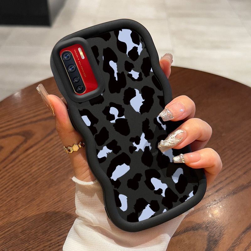 Casing Untuk OPPO A91 F15 Reno 3 Case Casing Tatu Leopard pola HP Cesing lunak Silikon Softcase Maca