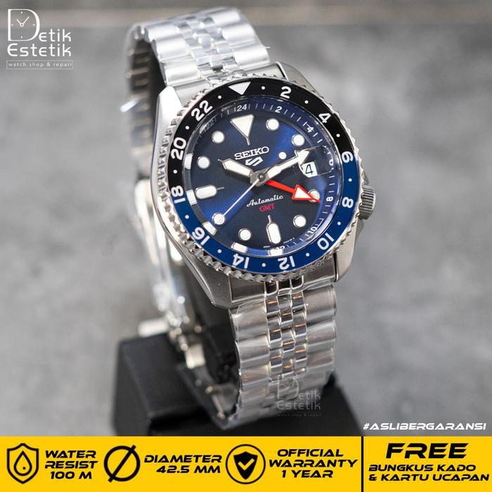Seiko 5 GMT Sports SSK003K1 Batman GMT Stainless Steel Original