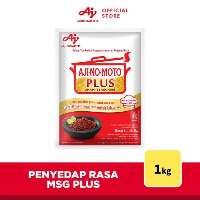 

Tersedia AJI-NO-MOTO Plus 1 Kg - Penyedap Rasa MSG Lebih Kuat