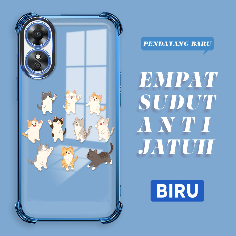 Softcase Transparan Kartun Casing For OPPO A17 A17K Case Cartoon   Kesing Protect Lens DLJ S3-0541