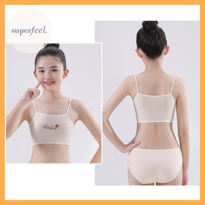 Pilihan- Sfl 1 Set Dalaman Anak Perempuan Cd Miniset Celana Dalam Bh Bra Cw 841