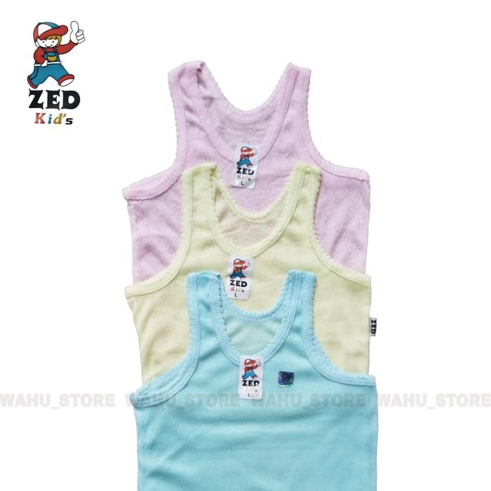 Pilihan- Zed Kids / Singlet / Kutang / Kaos Dalam Anak 6 Pcs Warna