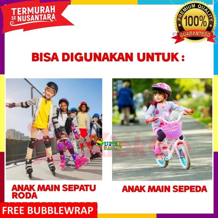 United Motion - Helm Sepeda Anak 3 4 5 6 7 Tahun Laki Laki Perempuan Free Dekker Set