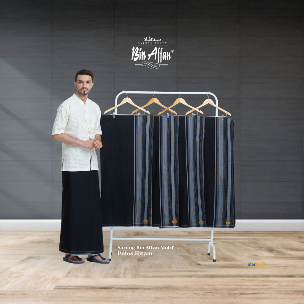 Hx376 Bisa Cod Bin Affan Sarung Hitam Polos Sarung Bin Affan Polos Hitam Sarung Bin Affan Polos