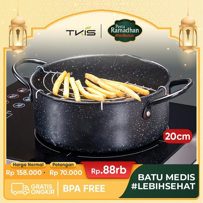 (COD) TKIS Kitchenware Panci penggorengan / Panci multifungsi Deep Frypan Cookware TK-829