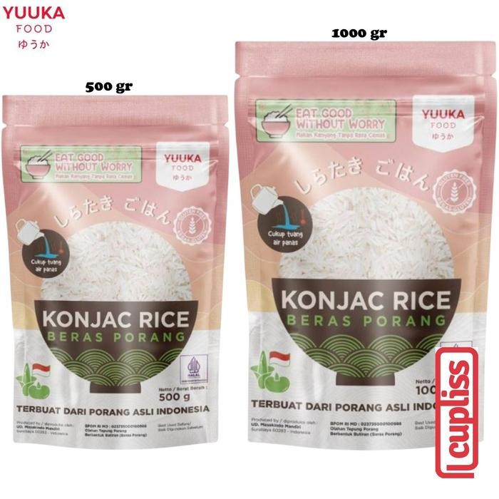 

Yuua Food Onjac Rice 1000Gr Bera Porang Nai Ehat 500Gr 1G Rendah Gula Al Gluten Free