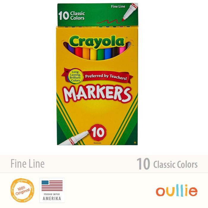

Crayola Fine Line Markers, Classic Colors 10 Ct