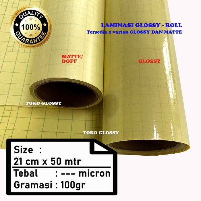 

Laminasi Dingin Roll 21 Cm X 50 Meter