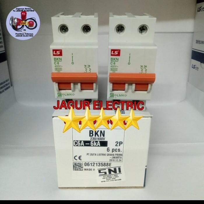 MCB 6A-2P/BKN C6A-6KA-2P MCB 6 AMPERE -2P LS ORIGINAL
