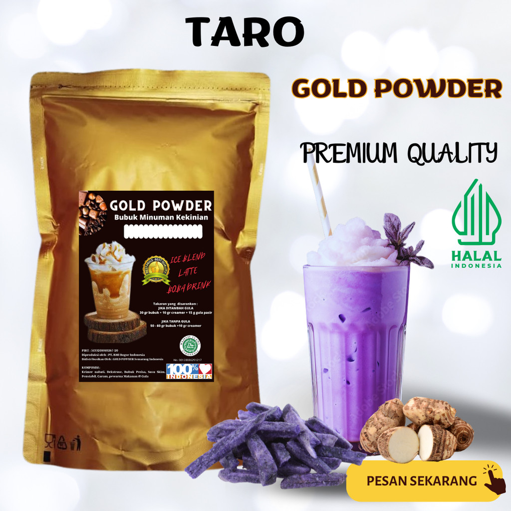 

RASA TARO 1 Kg GOLD PREMIUM POWDER DRINK BUBUK MINUMAN INSTAN SERBUK MINUMAN STICKY MILK