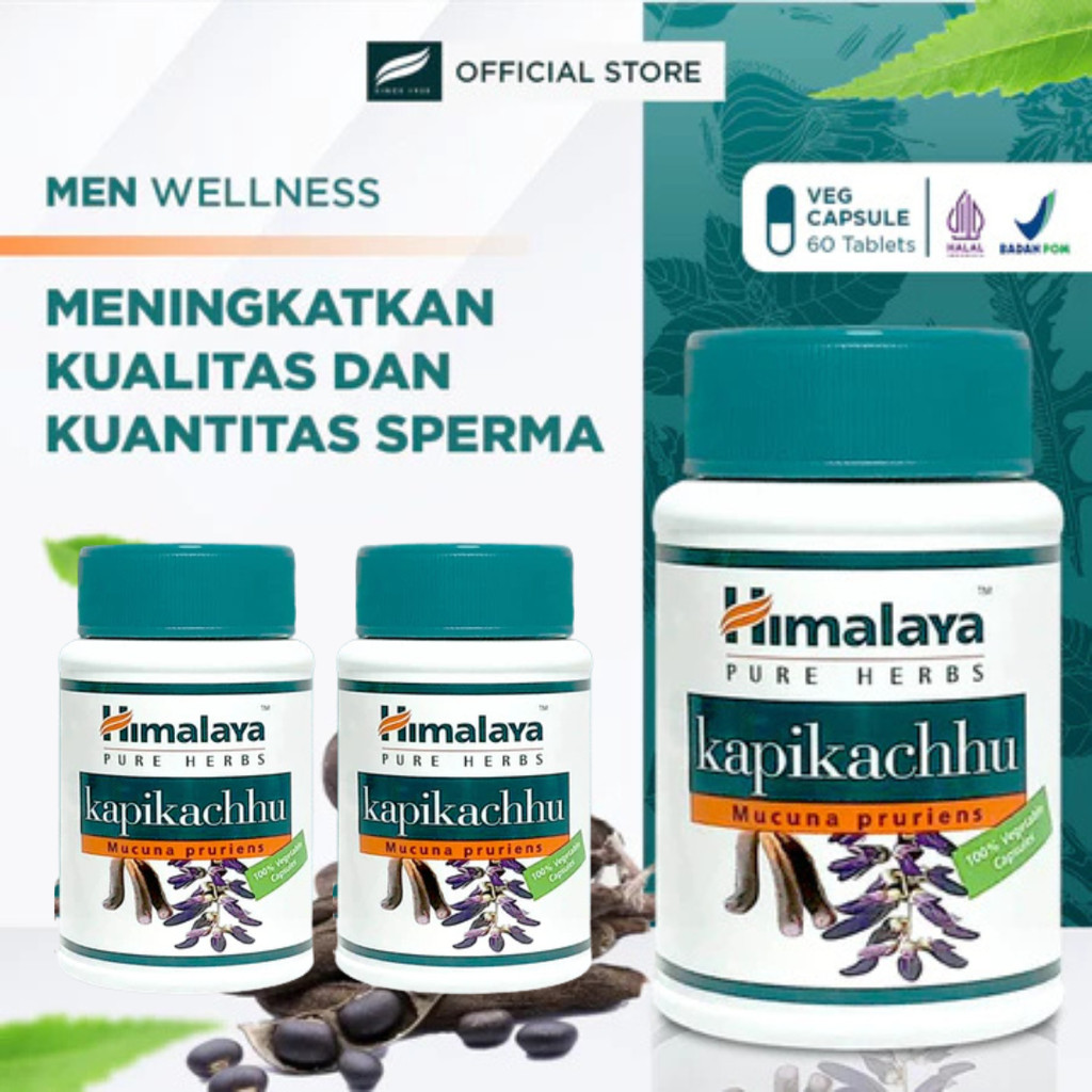 [Bundle Isi 2] Himalaya Kapikachhu isi 60 | Supplement Herbal Vitalitas | Suplemen Energi Pria Dewas