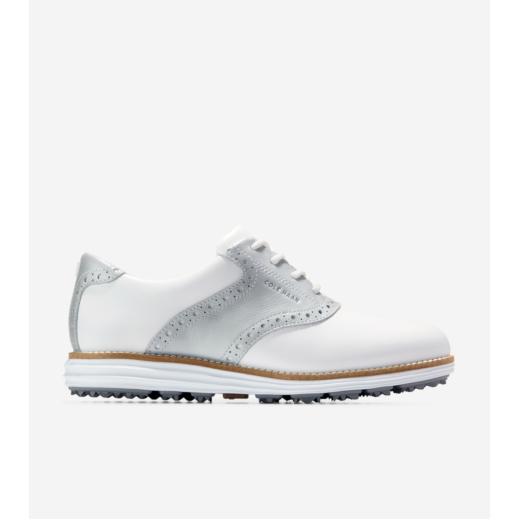 Cole Haan Women Originalgrand Saddle Golf - Sepatu Wanita (White)
