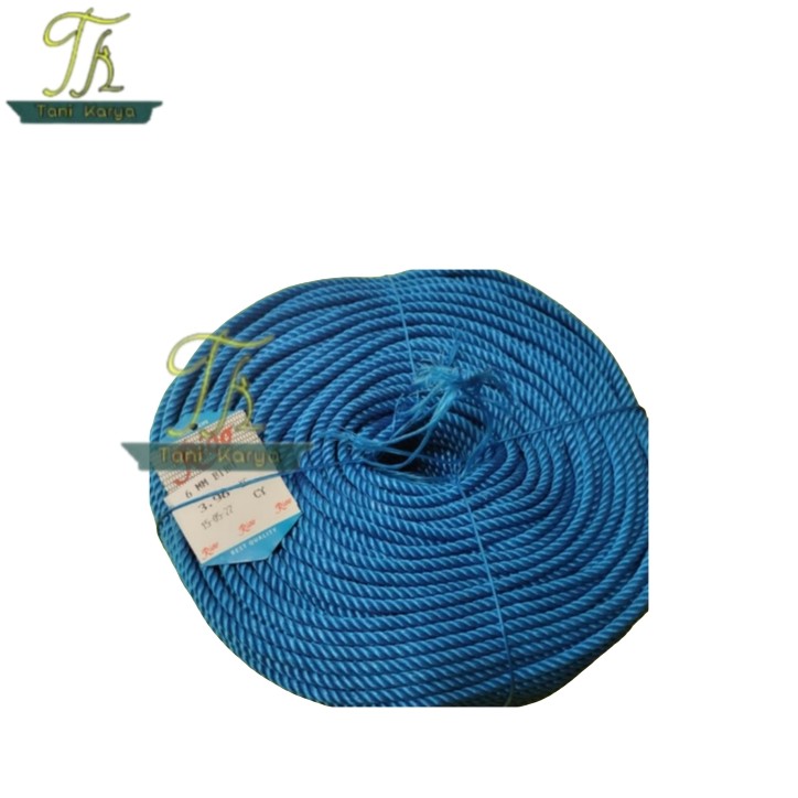 TALI TAMBANG PLASTIK 6MM BERAT ± 5KG HERGA/ROLL