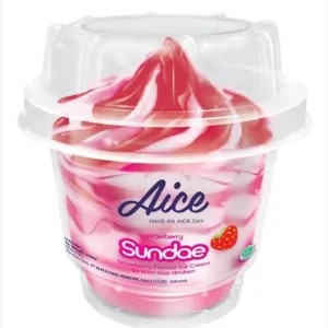 aice sundae strawberry cup