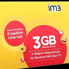 Sp Data Kartu Perdana Internet Indosat im3 3GB 30hari 5g