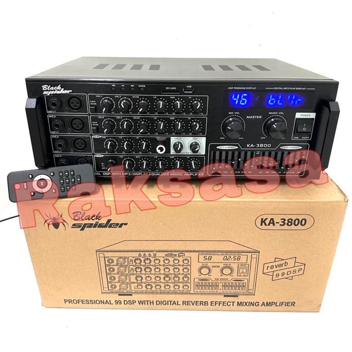 POWER MIXER BLACKSPIDER KA3800 ka 3800 BLUETOOH 2000 WATT EFECT VOCAL