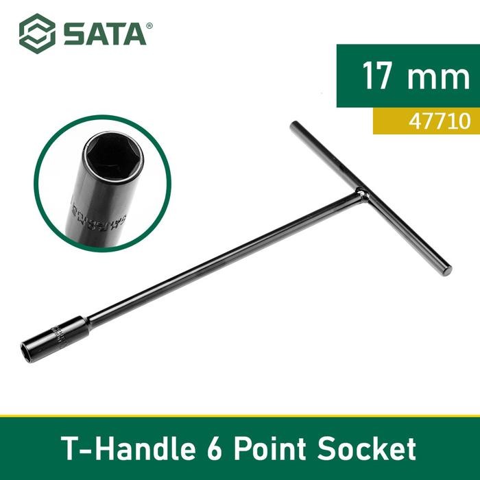Kunci T 6PT Socket 17 mm T-Handle 47710 SATA TOOLS