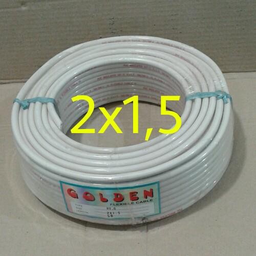 KABEL LISTRIK 2X1.5 SERABUT TEMBAGA