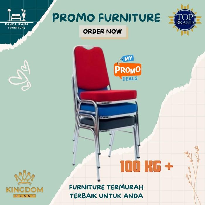 PREMIUM KURSI BESI SUSUN / KURSI FUTURA KURSI BESI KINGDOM PLAST